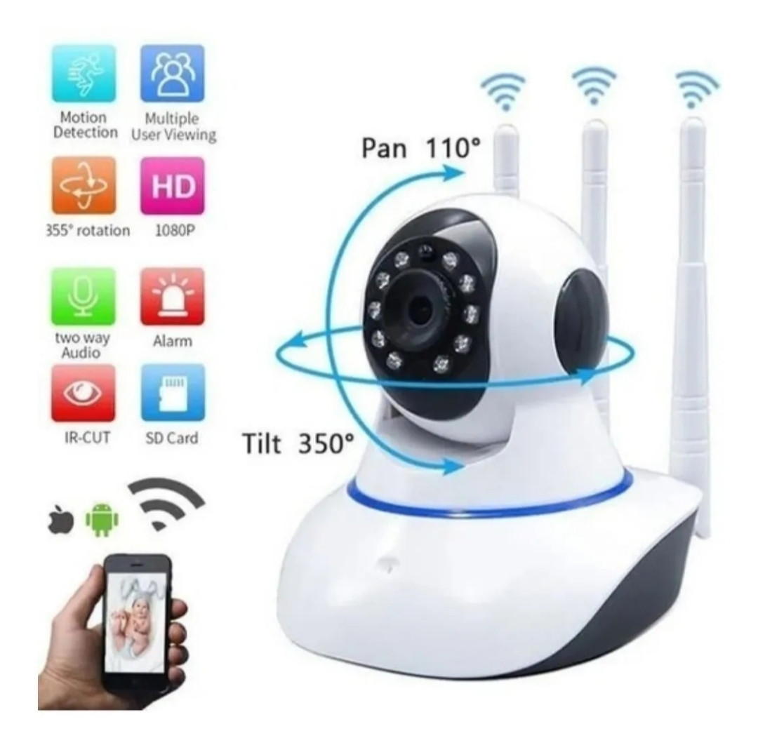 camara de seguridad 3 antenas